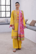 Zellbury | Unstitched 3 Piece Yellow | Embroidered Shirt Shalwar Dupatta - 1126 - House Of Hania