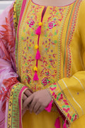 Zellbury | Unstitched 3 Piece Yellow | Embroidered Shirt Shalwar Dupatta - 1126 - House Of Hania