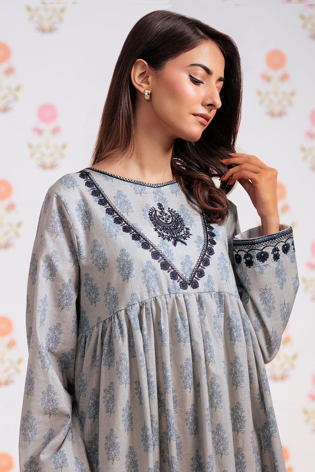 Zellbury | Winter Pret | Embroidered Kurta - 2909 - House Of Hania