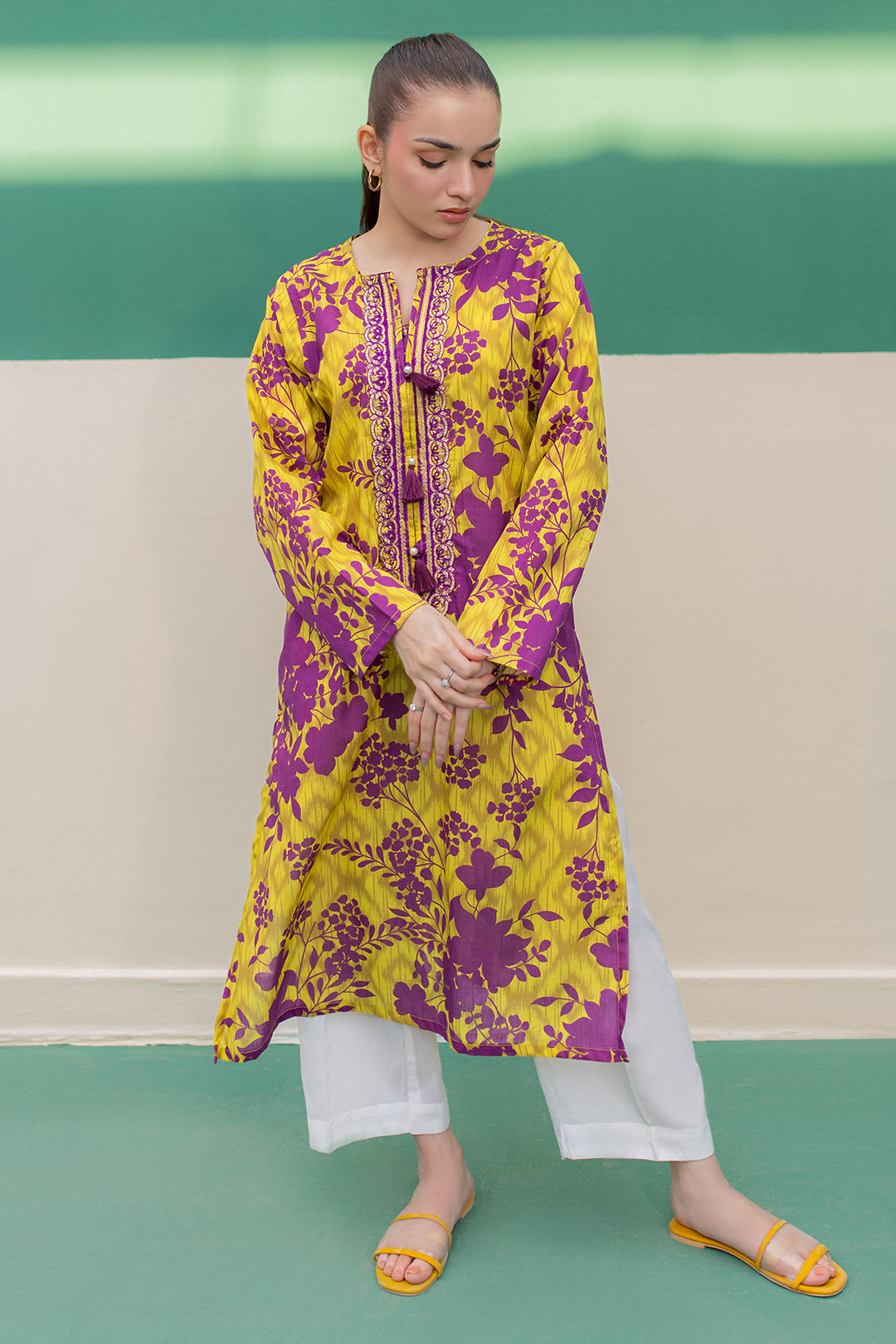 Zellbury | Winter Pret | Embroidered Kurta - 2916 - House Of Hania