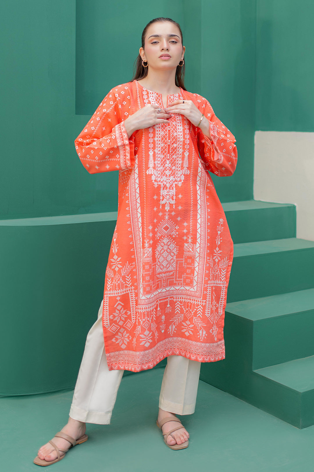 Zellbury | Winter Pret | Embroidered Kurta - 2970 - House Of Hania