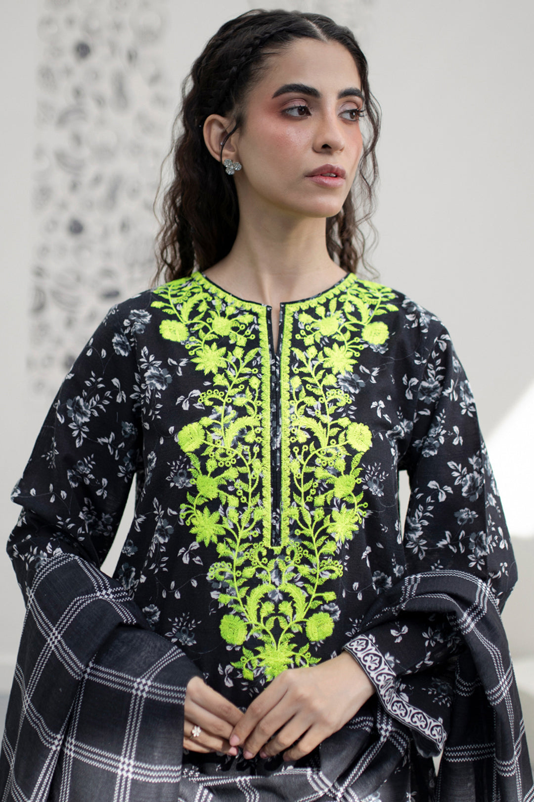 Zellbury | Winter Pret | Embroidered Kurta Dupatta - 1525 - House Of Hania