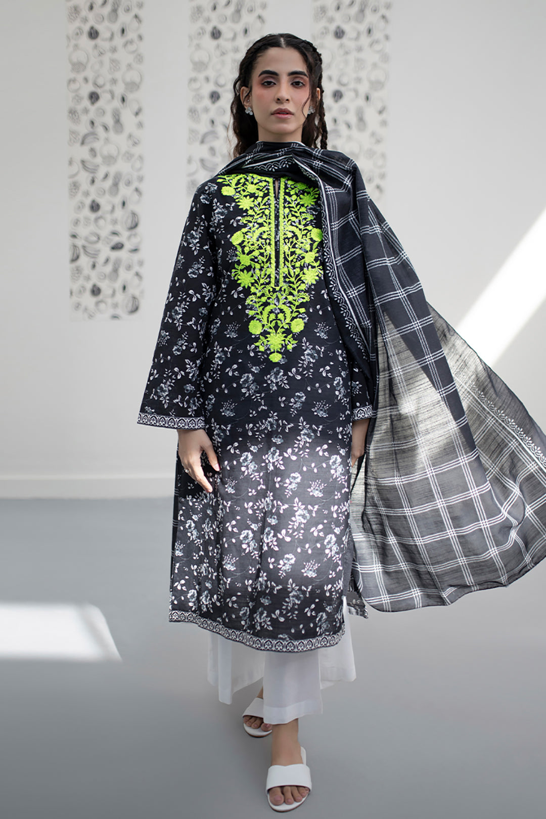 Zellbury | Winter Pret | Embroidered Kurta Dupatta - 1525 - House Of Hania