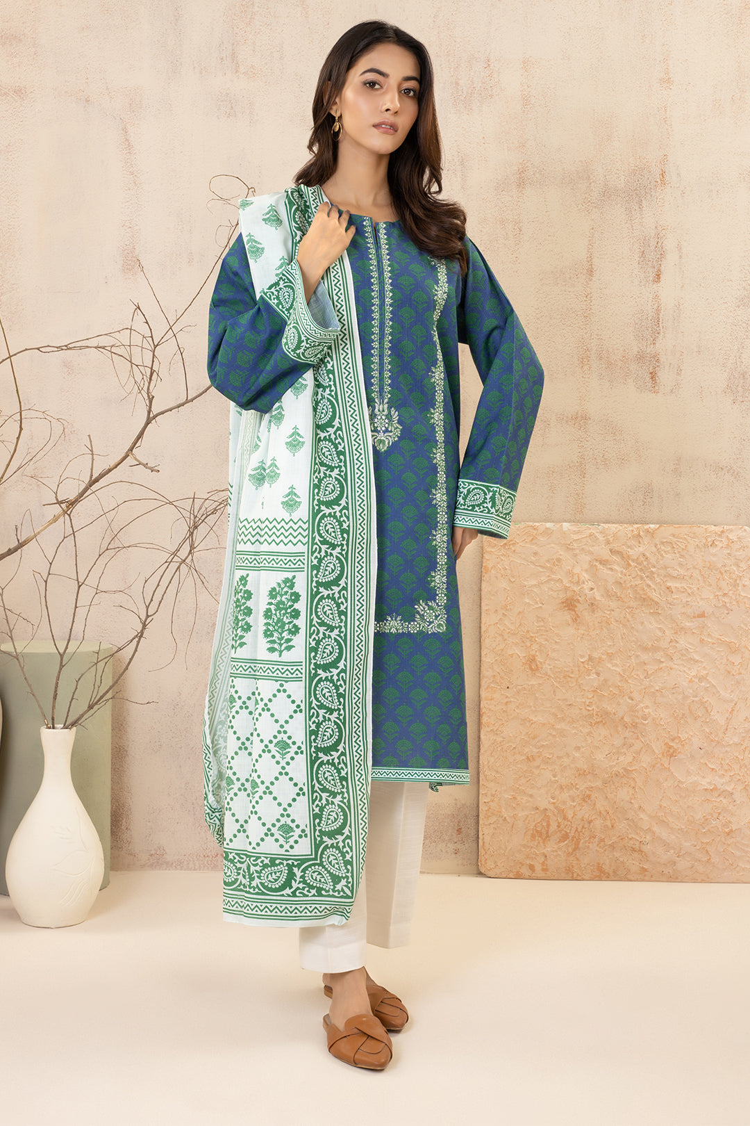 Zellbury | Winter Pret | Embroidered Kurta Dupatta - 2935 - House Of Hania
