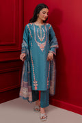 Zellbury | Winter Pret | Embroidered Kurta Dupatta Trouser - 1265 - House Of Hania