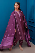 Zellbury | Winter Pret | Embroidered Kurta Dupatta Trouser - 1278 - House Of Hania