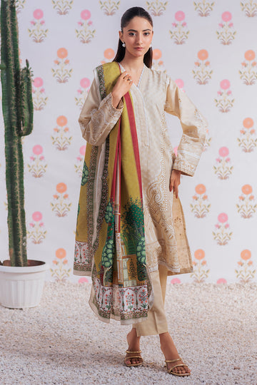 Zellbury | Winter Pret | Embroidered Kurta Dupatta Trouser - 2950 - House Of Hania