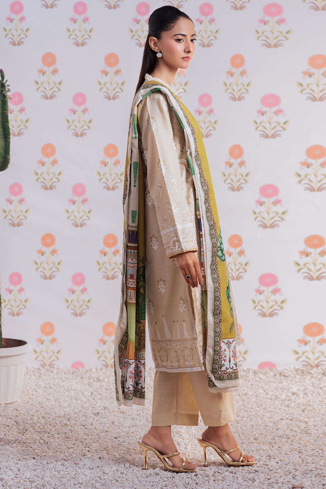 Zellbury | Winter Pret | Embroidered Kurta Dupatta Trouser - 2950 - House Of Hania