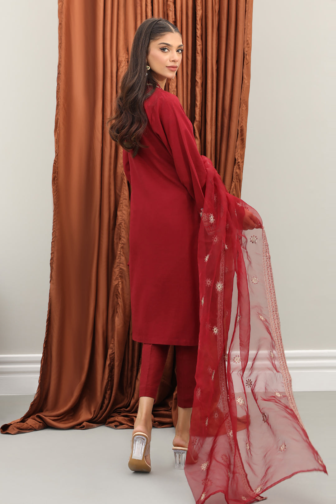 Zellbury | Winter Pret | Embroidered Kurta Dupatta Trouser - 3278 - House Of Hania