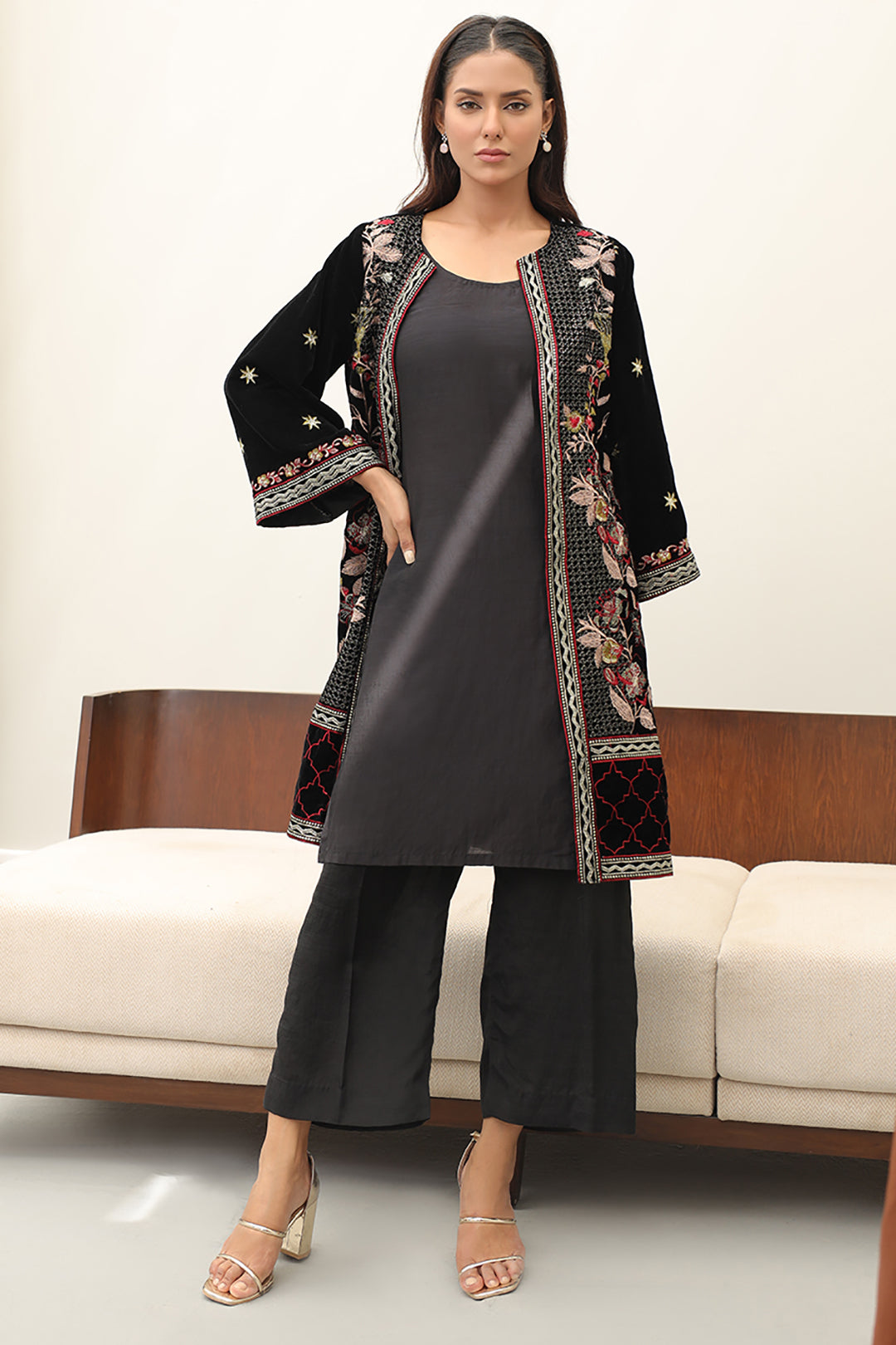 Zellbury | Winter Pret | Embroidered Kurta Trouser - 3273 - House Of Hania