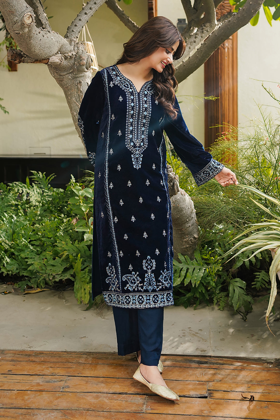 Zellbury | Winter Pret | Embroidered Kurta Trouser - 3276 - House Of Hania