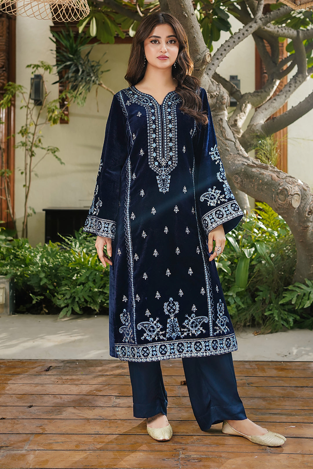 Zellbury | Winter Pret | Embroidered Kurta Trouser - 3276 - House Of Hania
