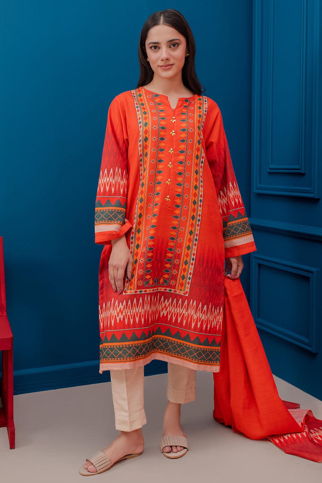 Zellbury | Winter Pret | Kurta Dupatta - 3053 - House Of Hania