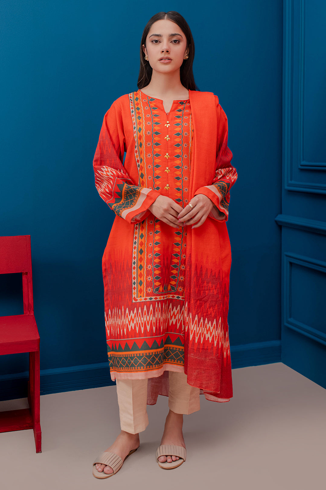 Zellbury | Winter Pret | Kurta Dupatta - 3053 - House Of Hania