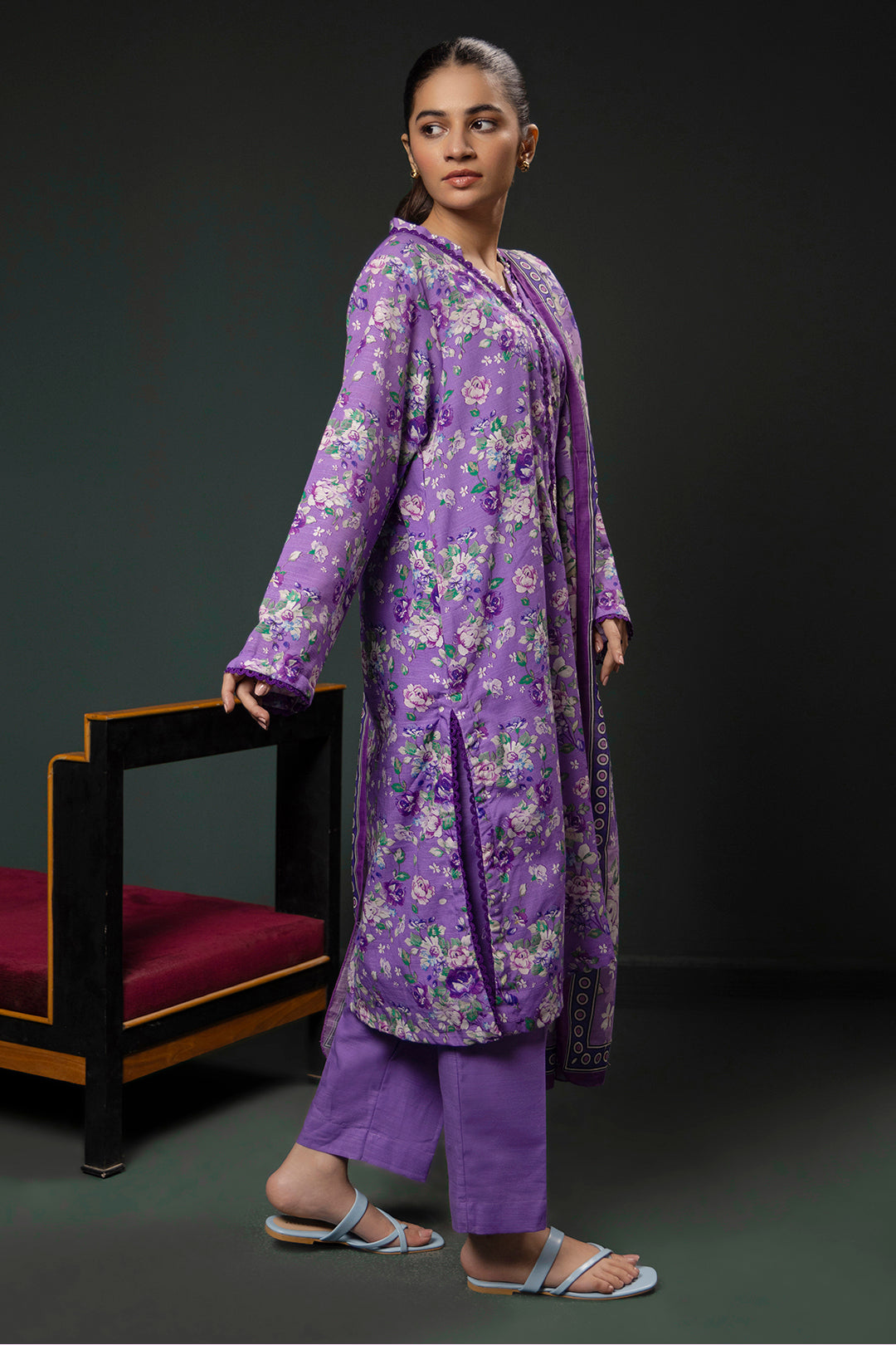 Zellbury | Winter Pret | Kurta Dupatta Trouser - 2948 - House Of Hania