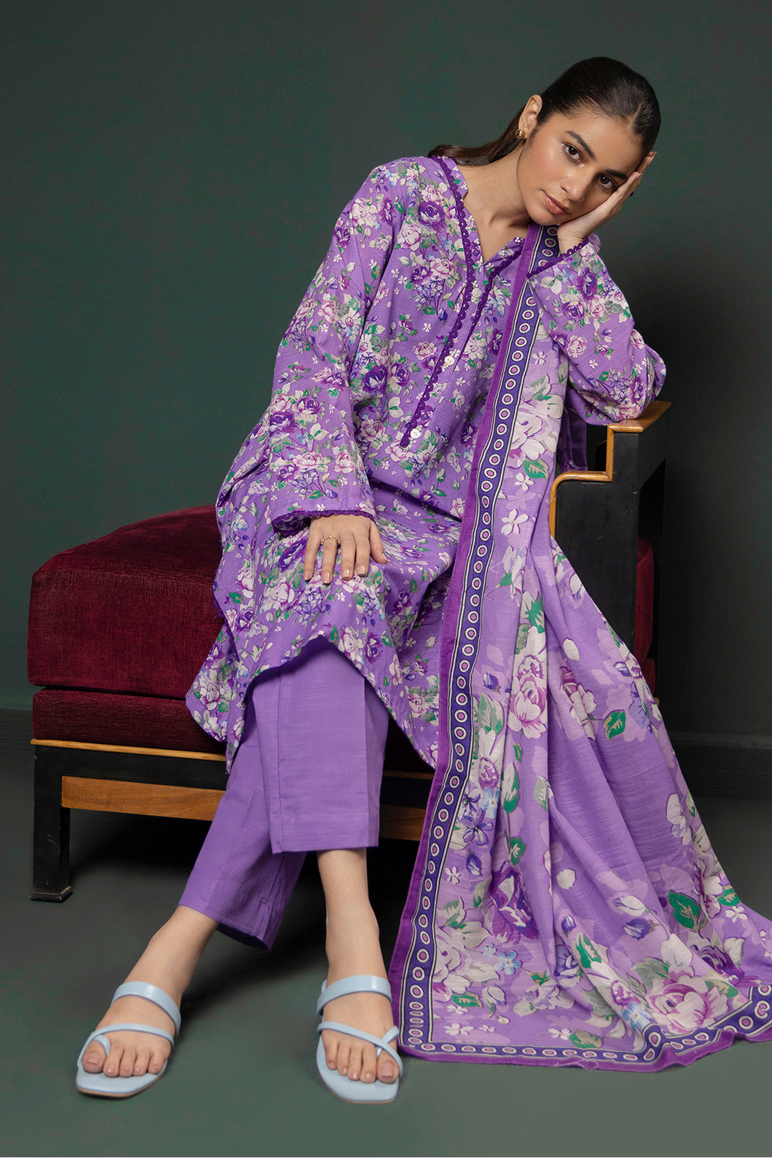 Zellbury | Winter Pret | Kurta Dupatta Trouser - 2948 - House Of Hania