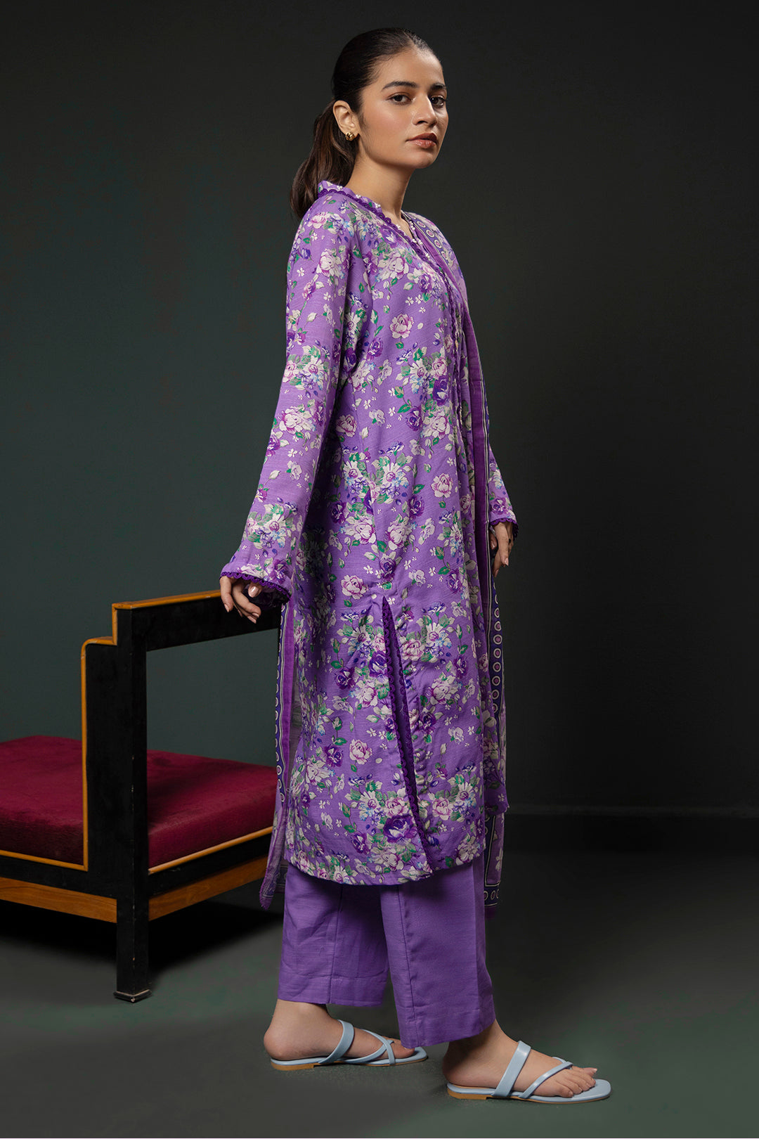 Zellbury | Winter Pret | Kurta Dupatta Trouser - 2948 - House Of Hania