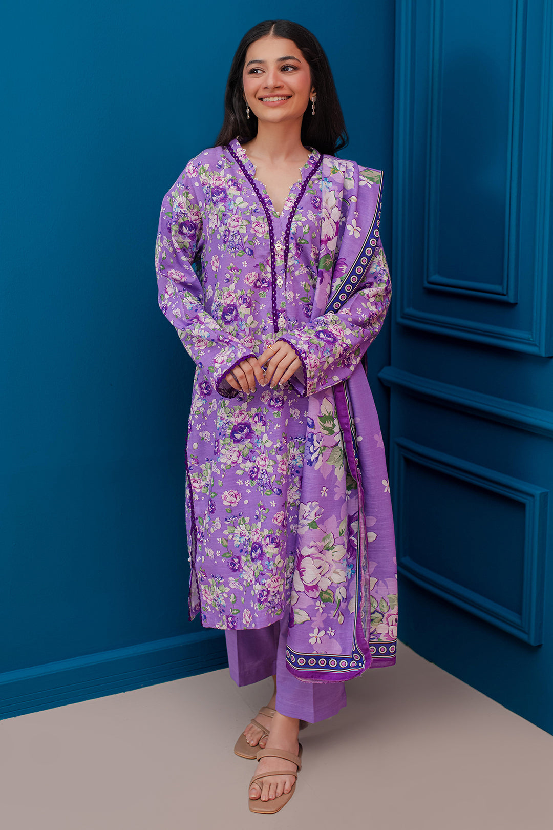 Zellbury | Winter Pret | Kurta Dupatta Trouser - 2948 - House Of Hania