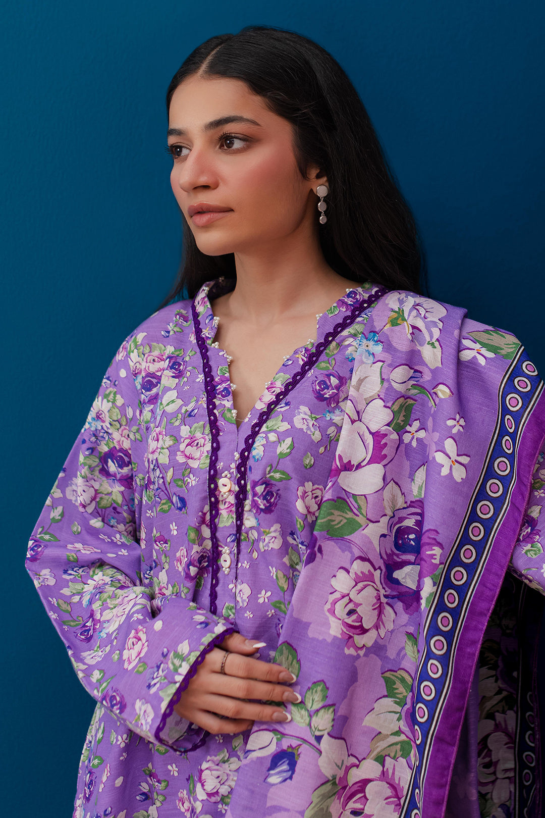 Zellbury | Winter Pret | Kurta Dupatta Trouser - 2948 - House Of Hania