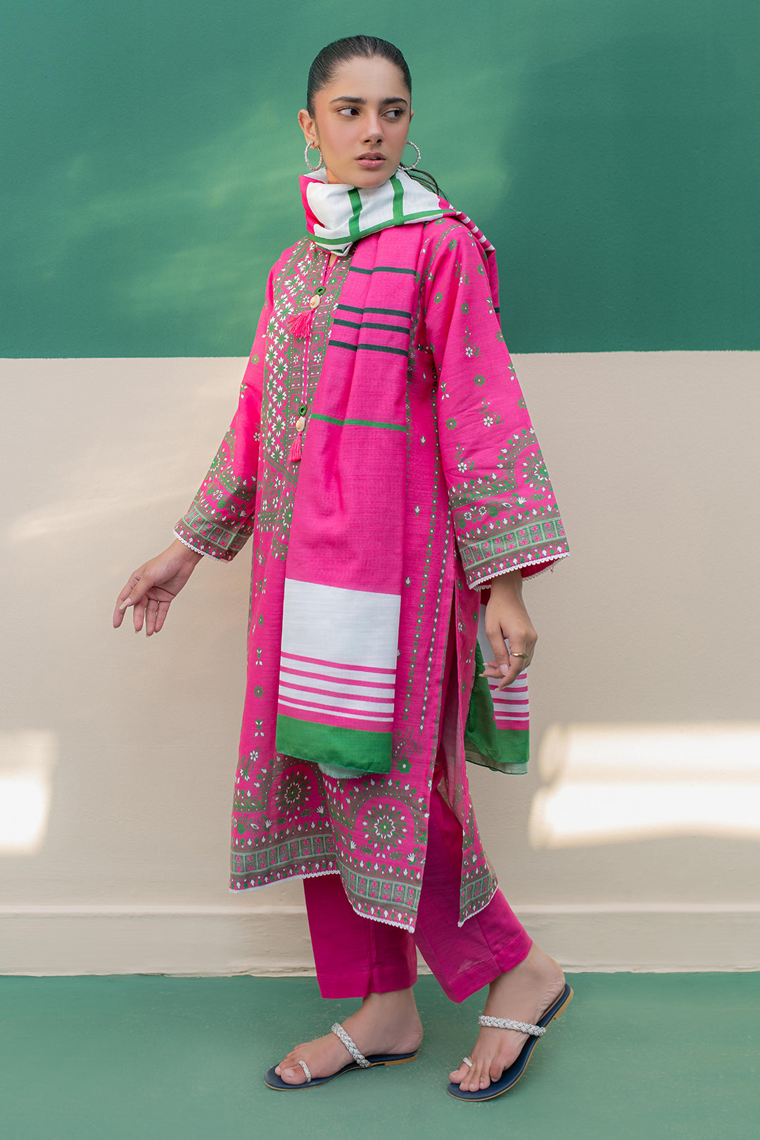 Zellbury | Winter Pret | Kurta Dupatta Trouser - 2949 - House Of Hania