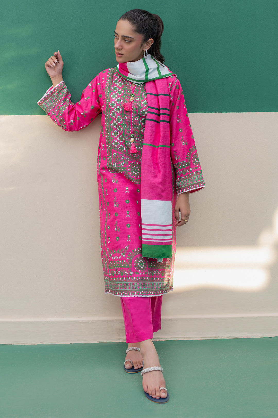 Zellbury | Winter Pret | Kurta Dupatta Trouser - 2949 - House Of Hania