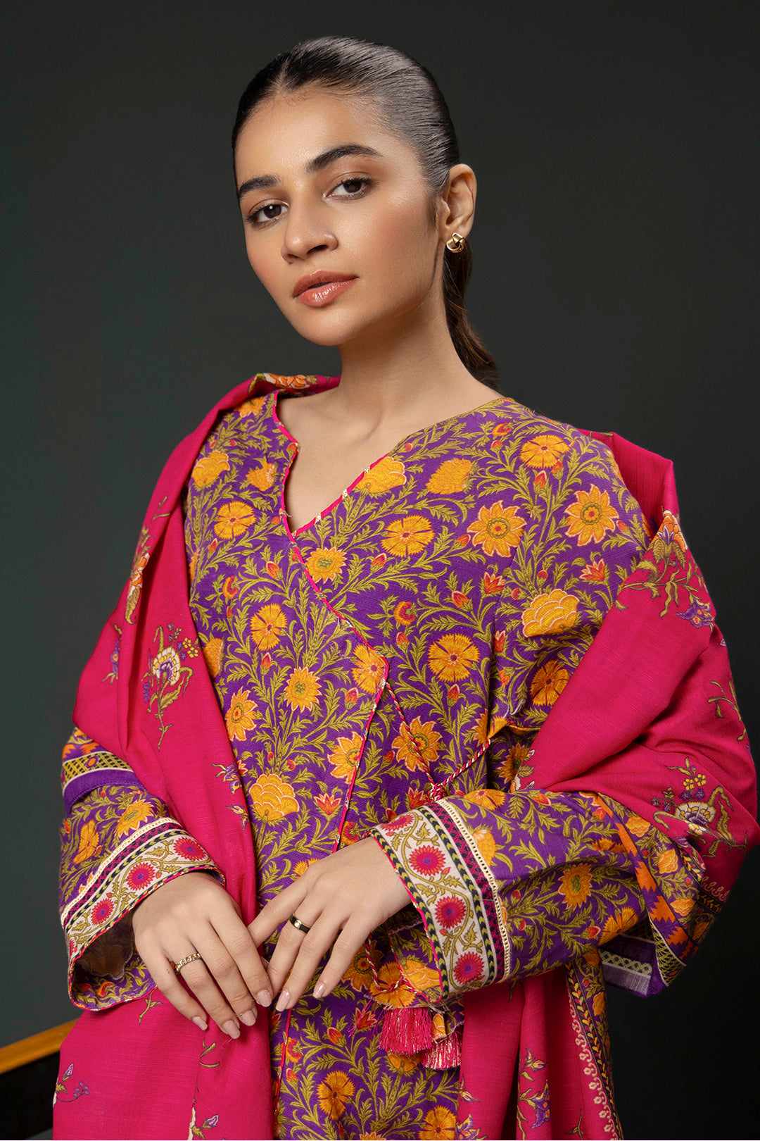 Zellbury | Winter Pret | Kurta Dupatta Trouser - 3006 - House Of Hania