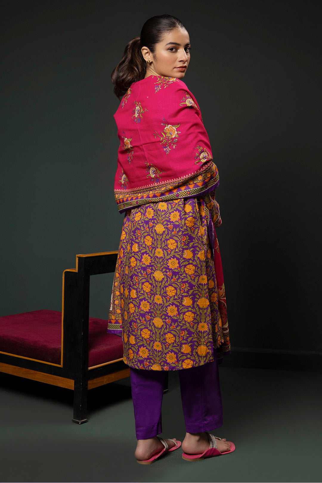 Zellbury | Winter Pret | Kurta Dupatta Trouser - 3006 - House Of Hania