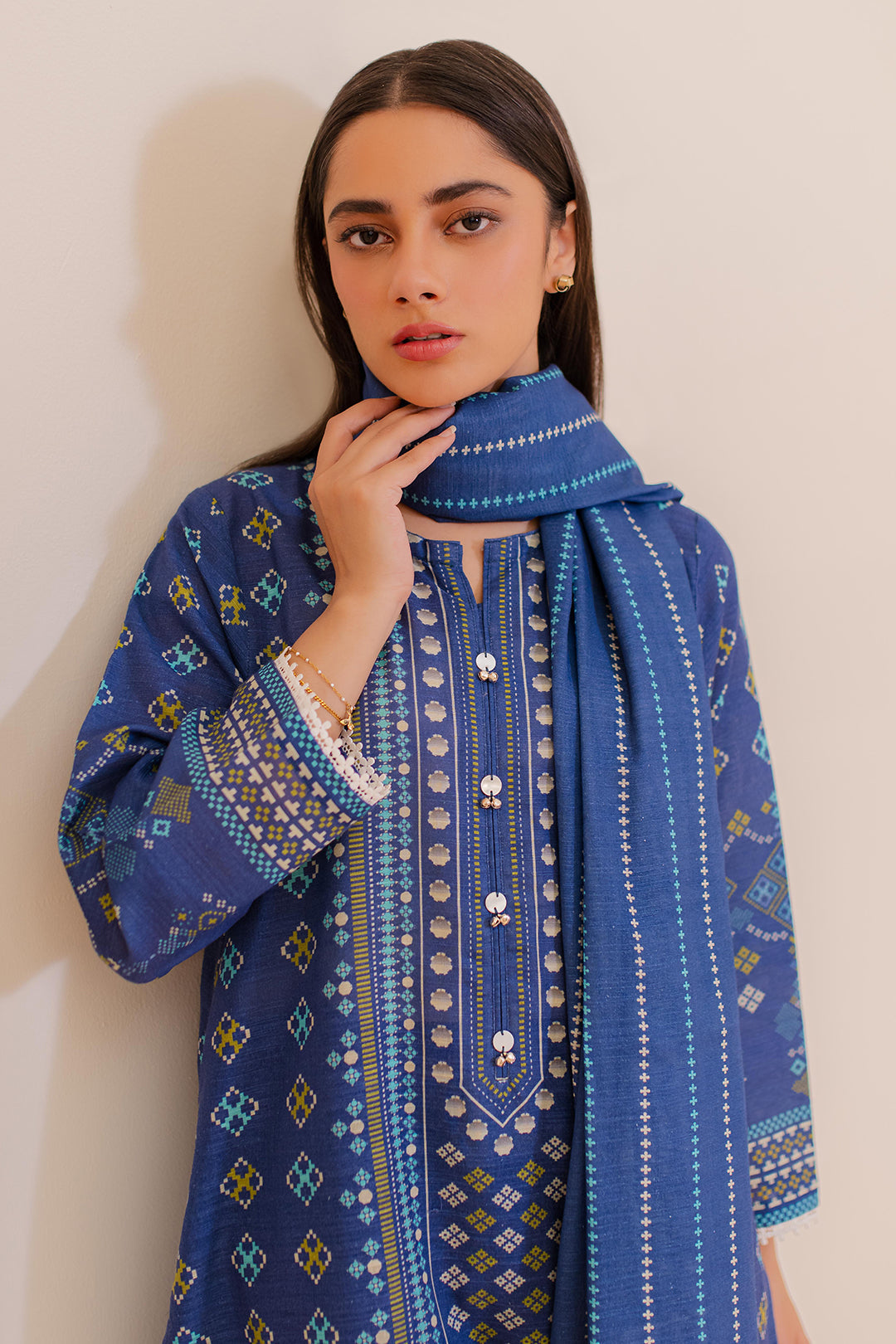 Zellbury | Winter Pret | Kurta Dupatta Trouser - 3039 - House Of Hania