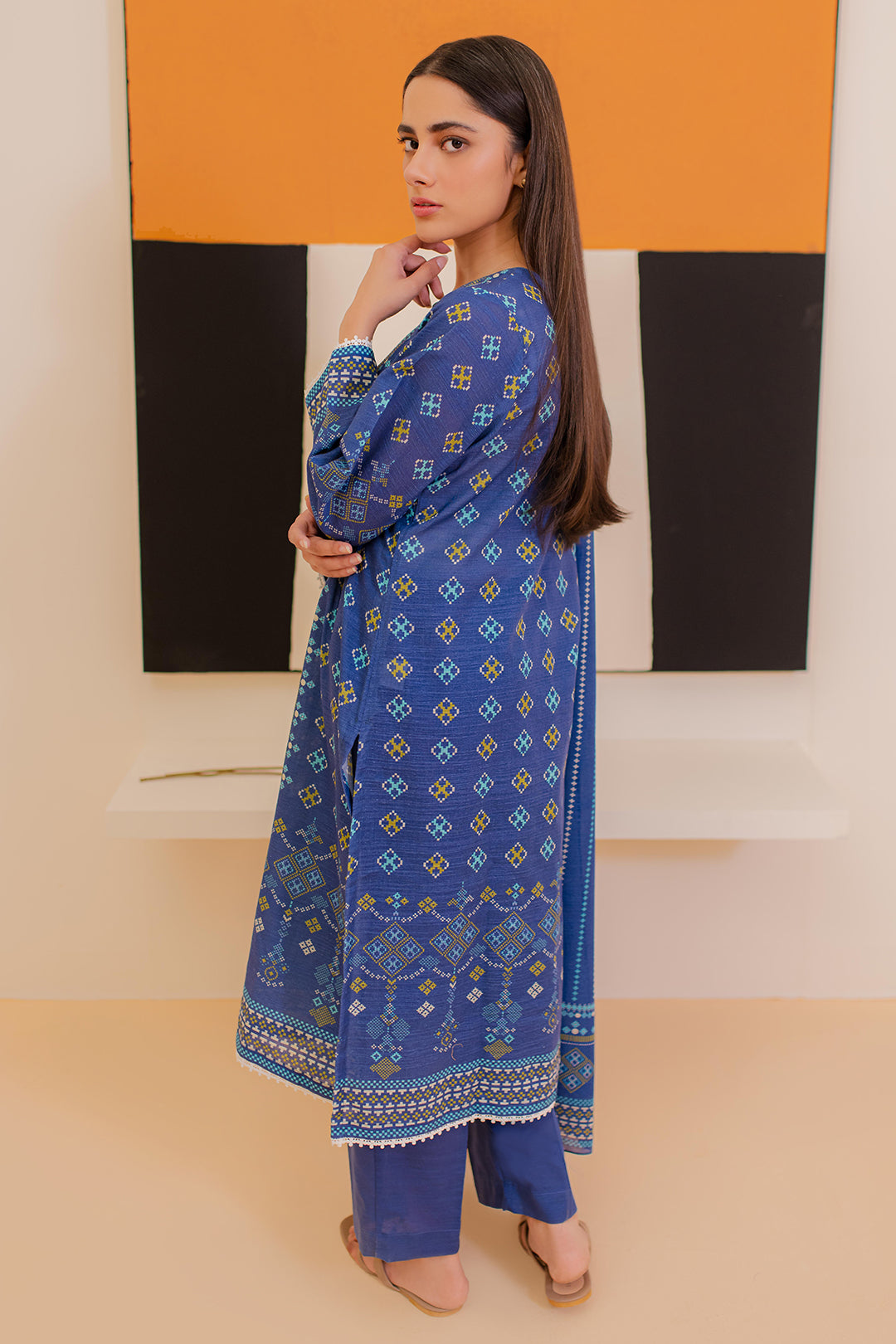 Zellbury | Winter Pret | Kurta Dupatta Trouser - 3039 - House Of Hania