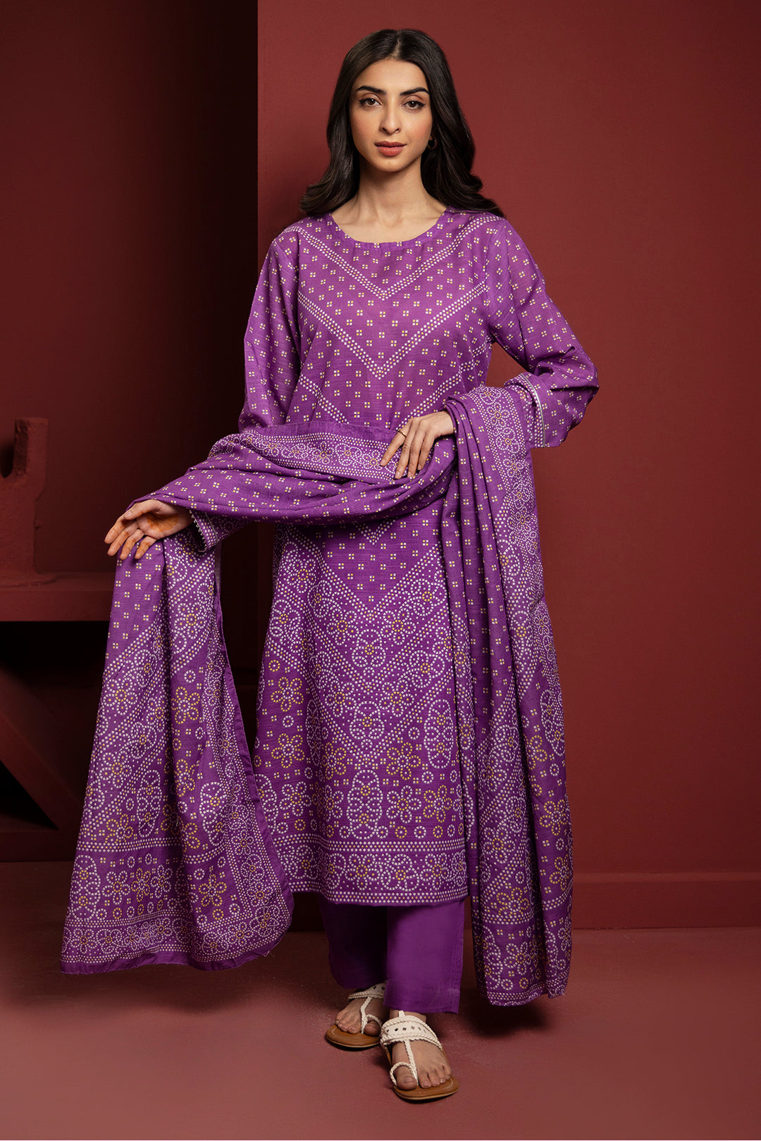 Zellbury | Winter Pret | Kurta Dupatta Trouser - 3072 - House Of Hania