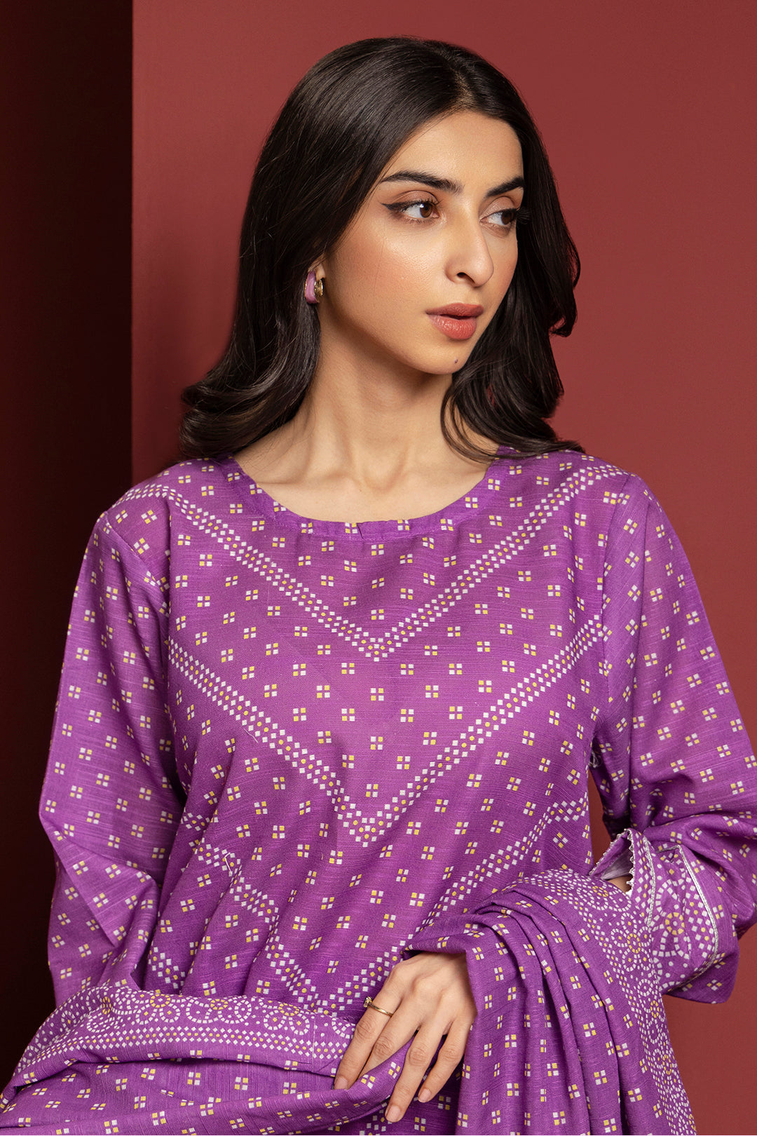 Zellbury | Winter Pret | Kurta Dupatta Trouser - 3072 - House Of Hania