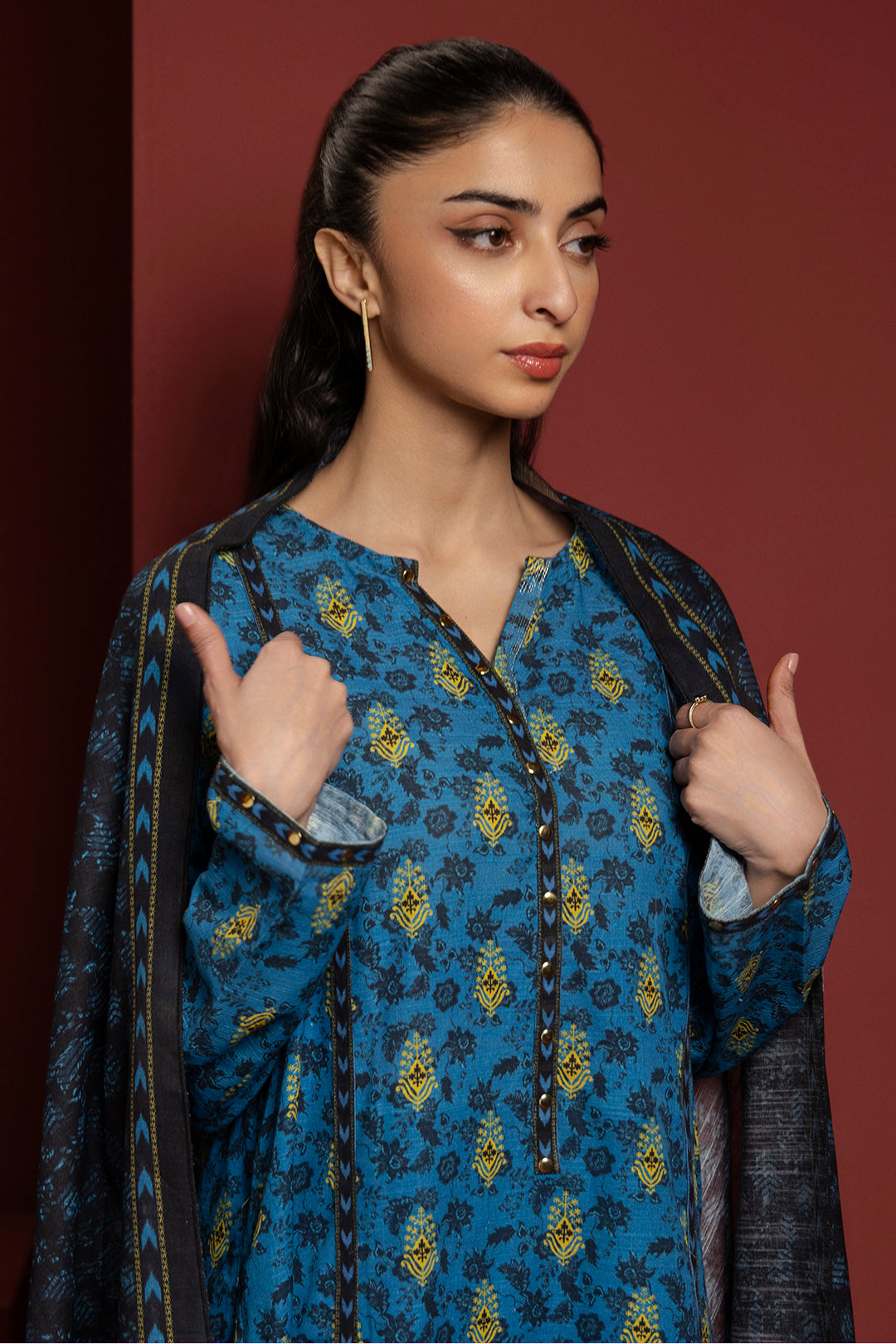 Zellbury | Winter Pret | Kurta Dupatta Trouser - 3115 - House Of Hania