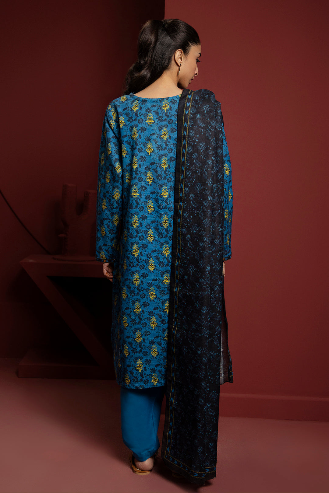 Zellbury | Winter Pret | Kurta Dupatta Trouser - 3115 - House Of Hania