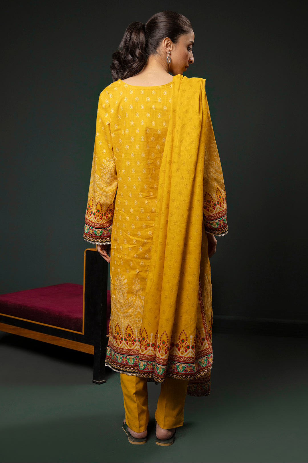 Zellbury | Winter Pret | Kurta Dupatta Trouser - 3151 - House Of Hania