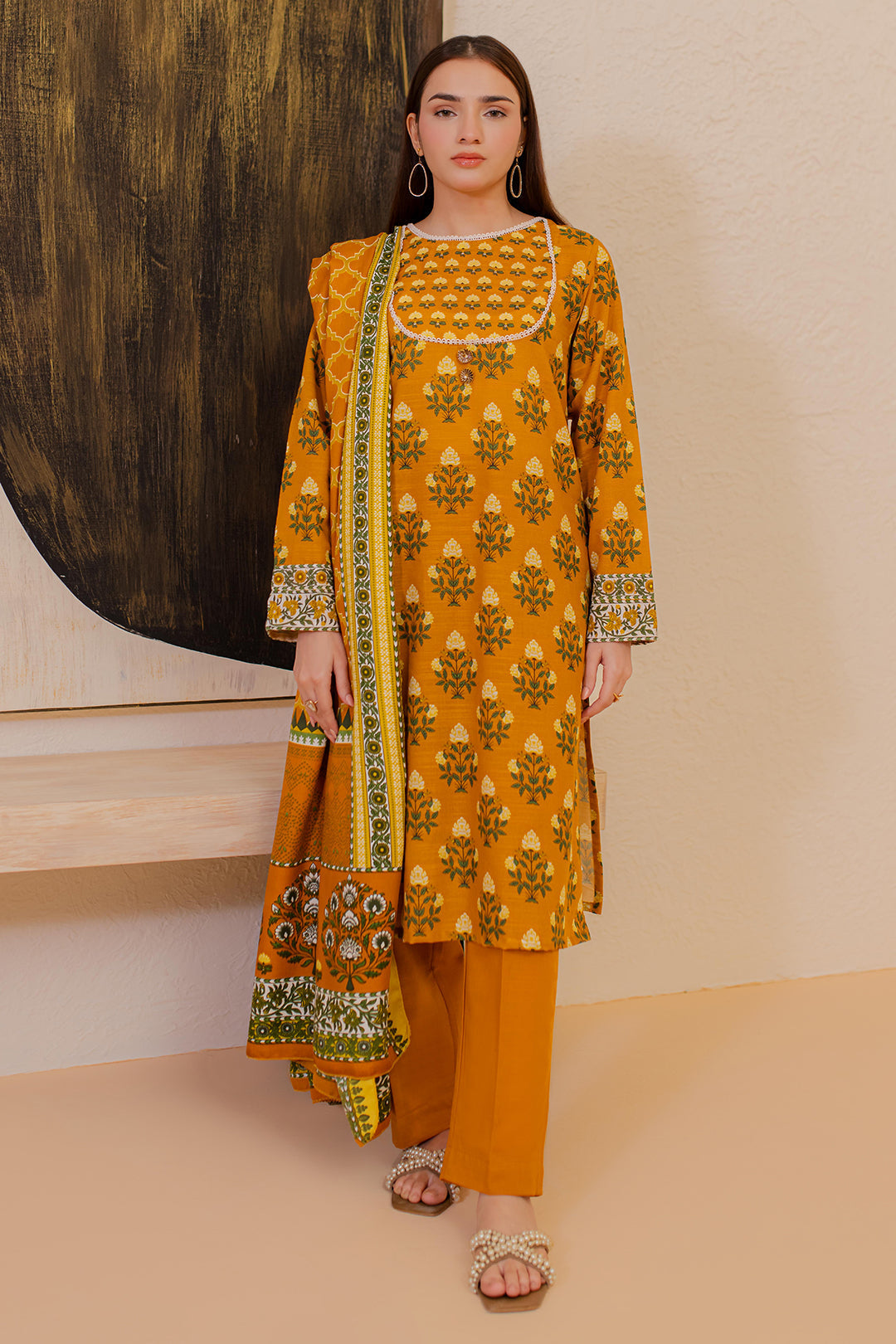 Zellbury | Winter Pret | Kurta Shawl Trouser - 2946 - House Of Hania