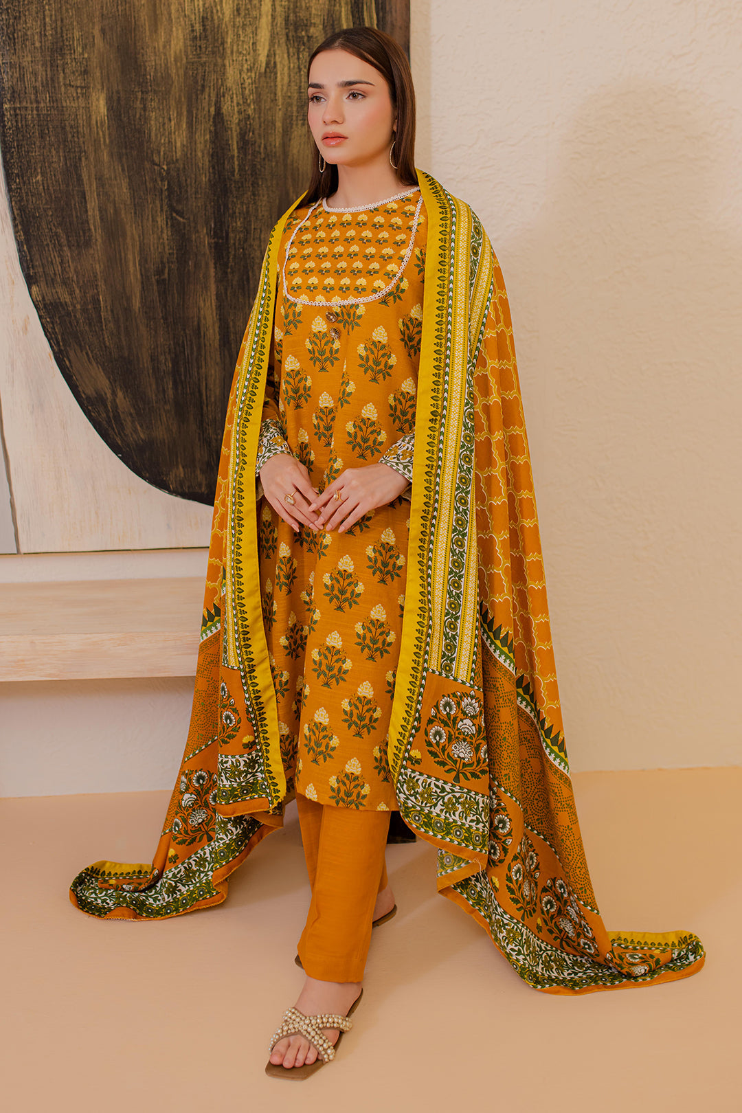 Zellbury | Winter Pret | Kurta Shawl Trouser - 2946 - House Of Hania