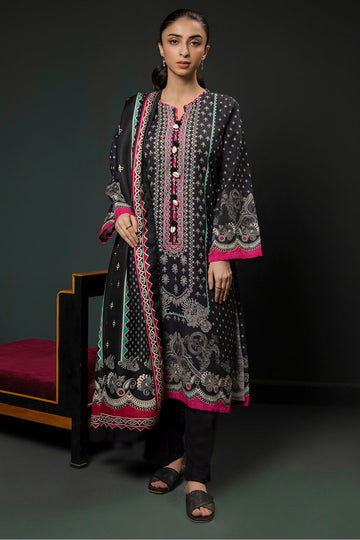 Zellbury | Winter Pret | Kurta Shawl Trouser - 3008 - House Of Hania
