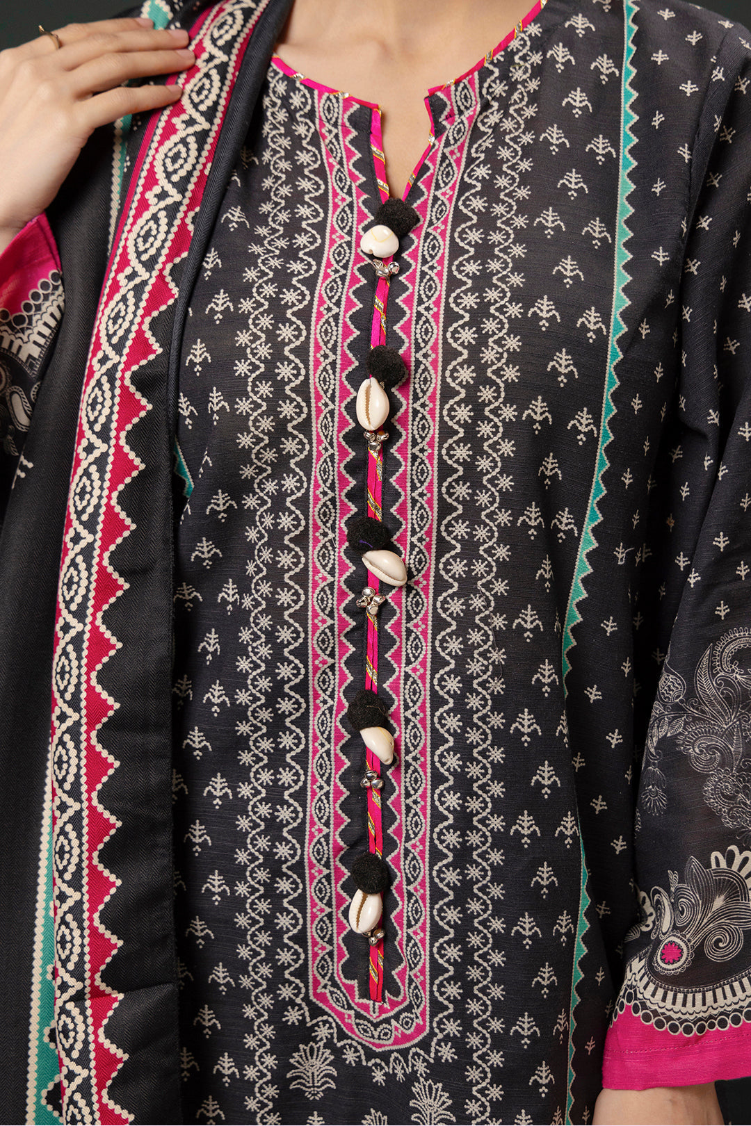 Zellbury | Winter Pret | Kurta Shawl Trouser - 3008 - House Of Hania