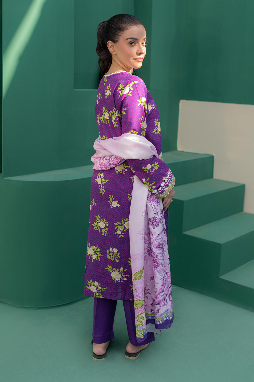 Zellbury | Winter Pret | Kurta Shawl Trouser - 3010 - House Of Hania