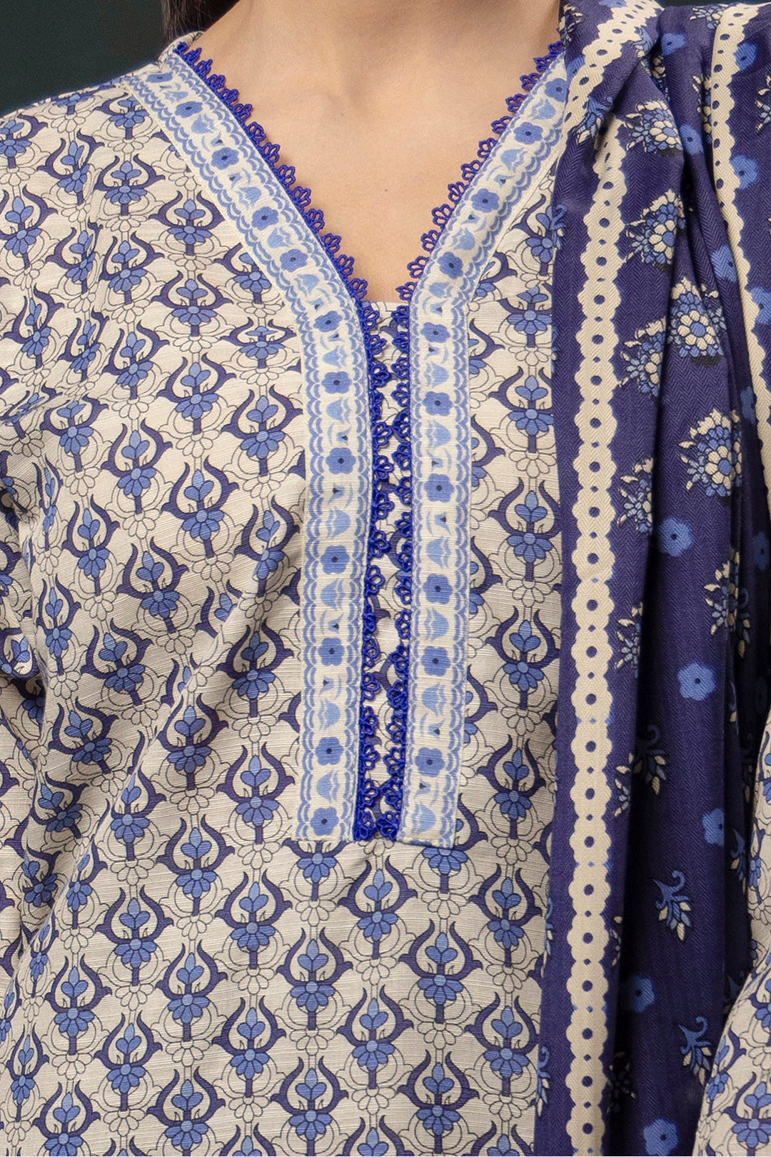 Zellbury | Winter Pret | Kurta Shawl Trouser - 3153 - House Of Hania