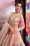 Zevk Afsanah Luxury Embroidered Net 3Pc Suit - Alif - House Of Hania