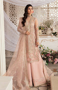 Zevk Afsanah Luxury Embroidered Net 3Pc Suit - Mushq - House Of Hania