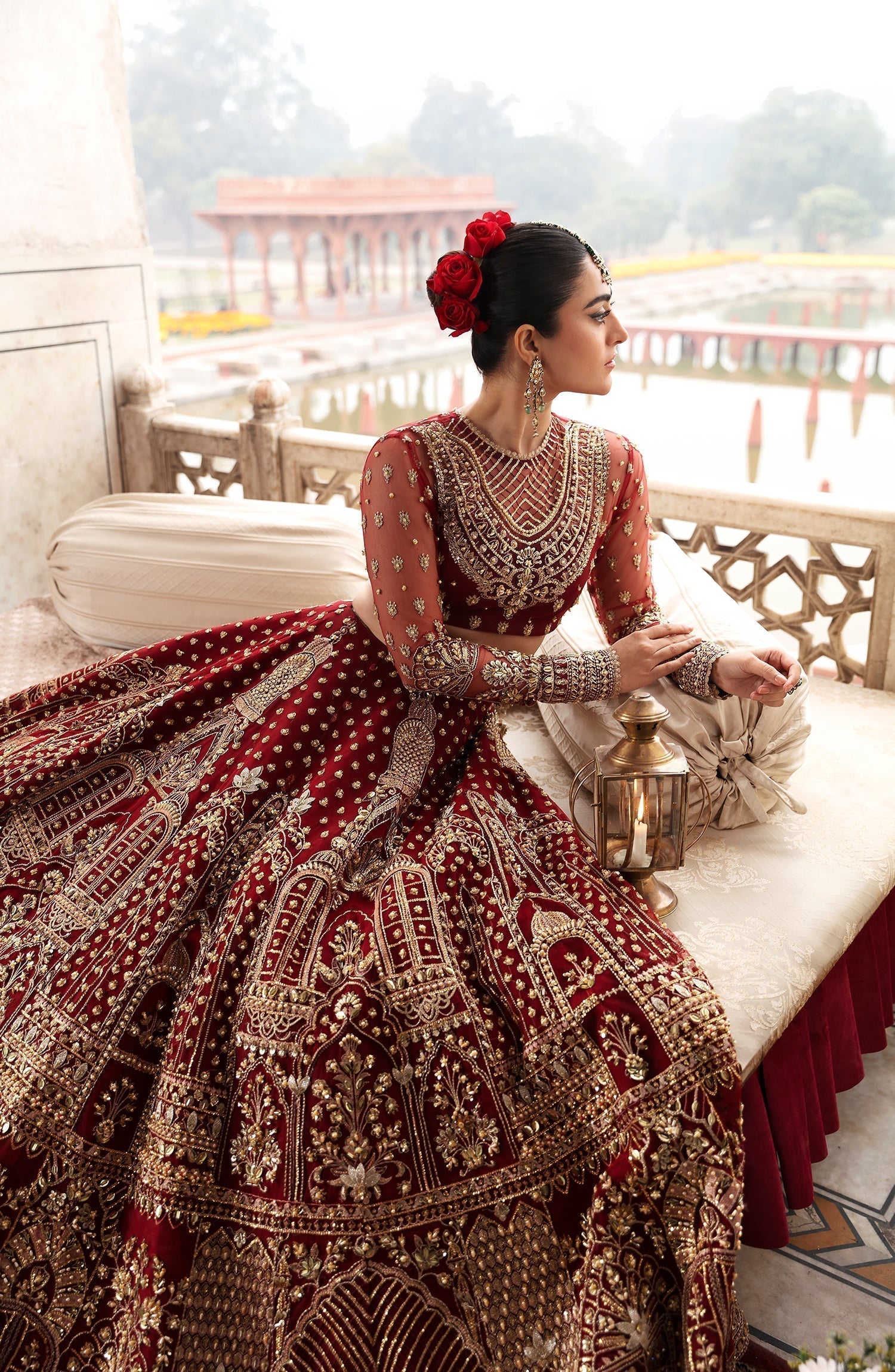 Zevk Afsanah Luxury Embroidered Net 3Pc Suit - Pari Zad - House Of Hania
