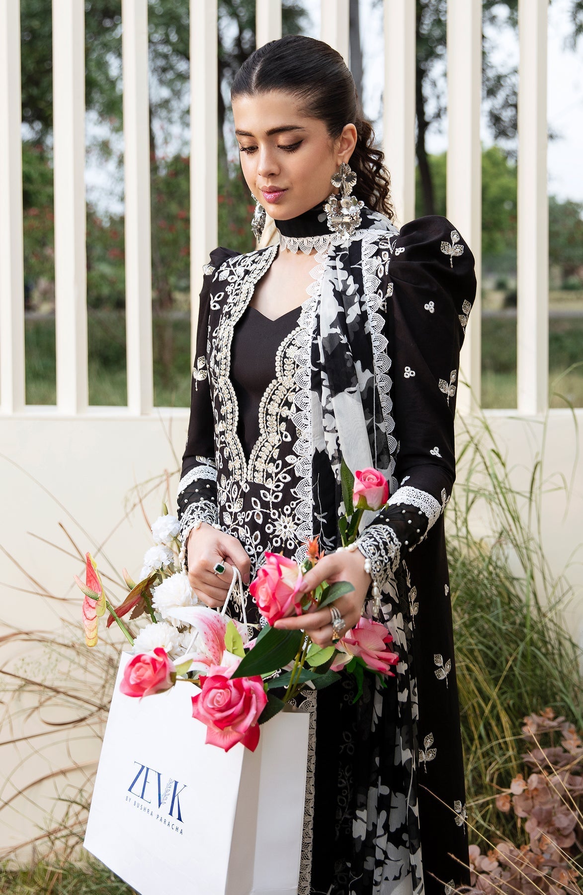 Zevk | Flora Festive Lawn | DUSK - House Of Hania