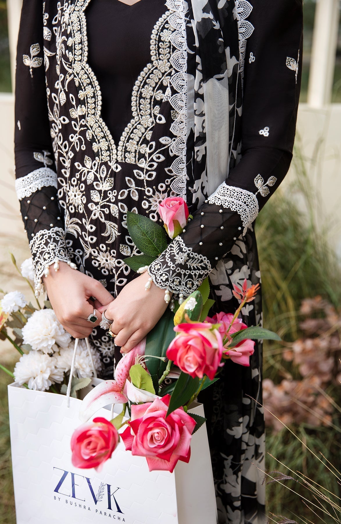 Zevk | Flora Festive Lawn | DUSK - House Of Hania