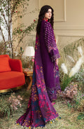 Zevk | Flora Festive Lawn | FUCHSIA - House Of Hania