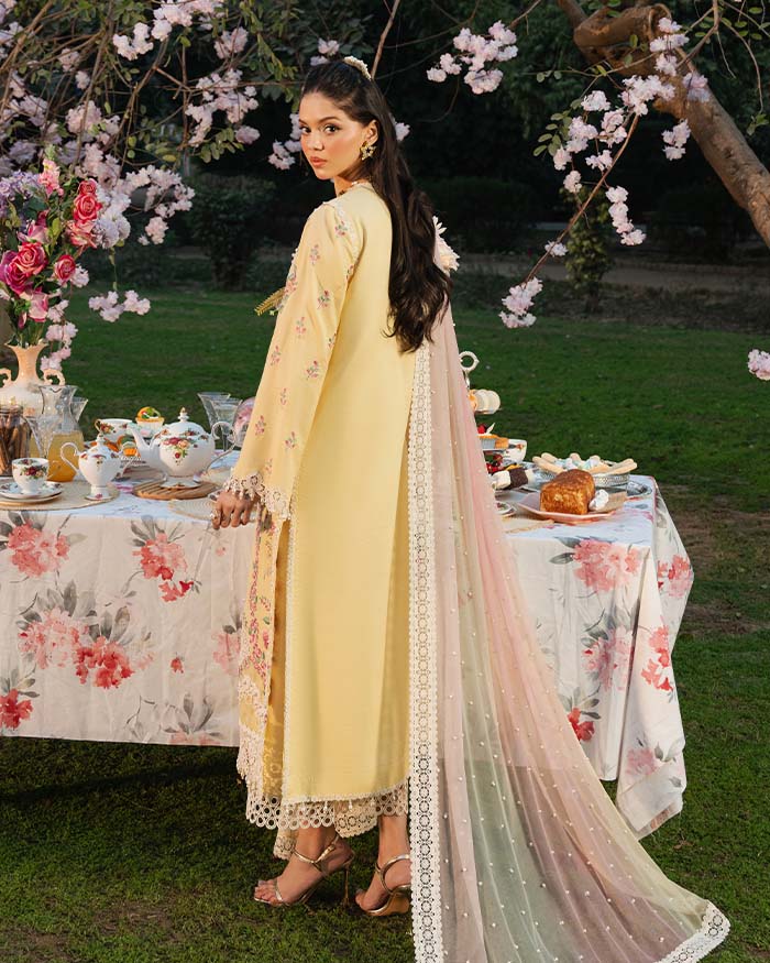 Zevk | Flora Festive Lawn | LIME - House Of Hania