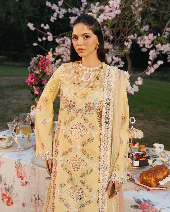 Zevk | Flora Festive Lawn | LIME - House Of Hania