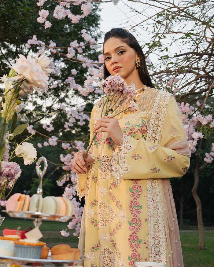 Zevk | Flora Festive Lawn | LIME - House Of Hania