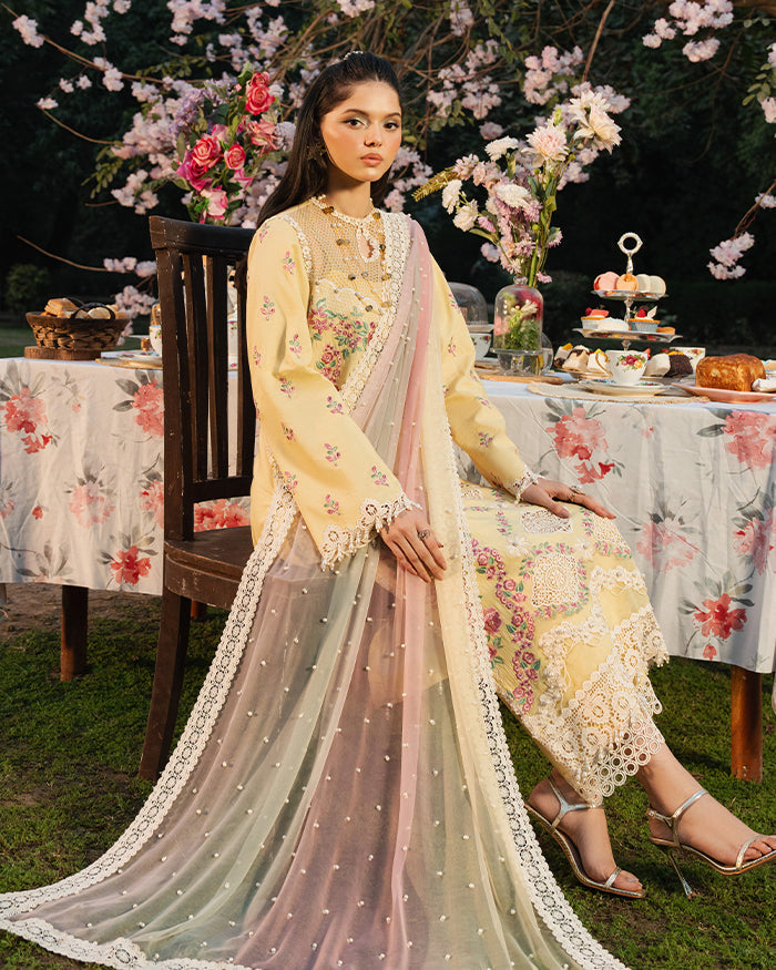 Zevk | Flora Festive Lawn | LIME - House Of Hania